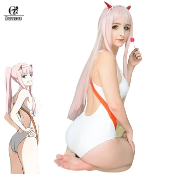 

ROLECOS Anime DARLING in the FRANXX Cosplay Costume Zero Two Cosplay Swimsuit Women Costume 02 DFXX Cos Summer Sweet Girl