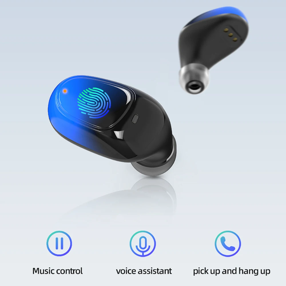 TWS Bluetooth наушники V5.0 сенсорные беспроводные наушники 9D стерео Спорт водонепроницаемый гарнитура Handsfree с светодиодный дисплей питания