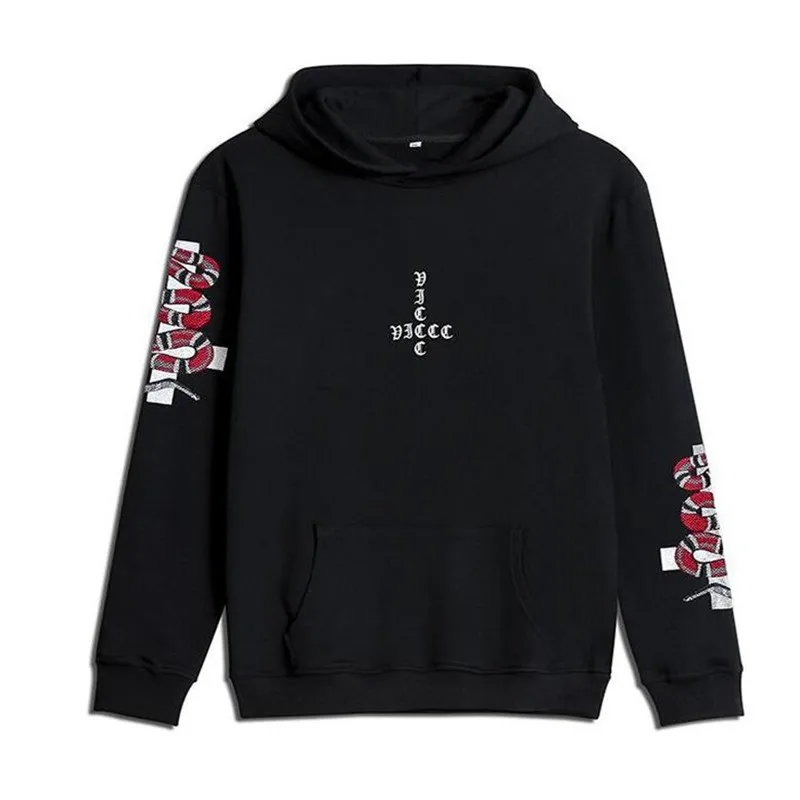 Skup NAGRI 2020 nowa wiosenna bluza z kapturem męskie hip pop bluzy Harajuku hip hop krzyż podwójny wąż embroidey z długim rękawem z kapturem odzież