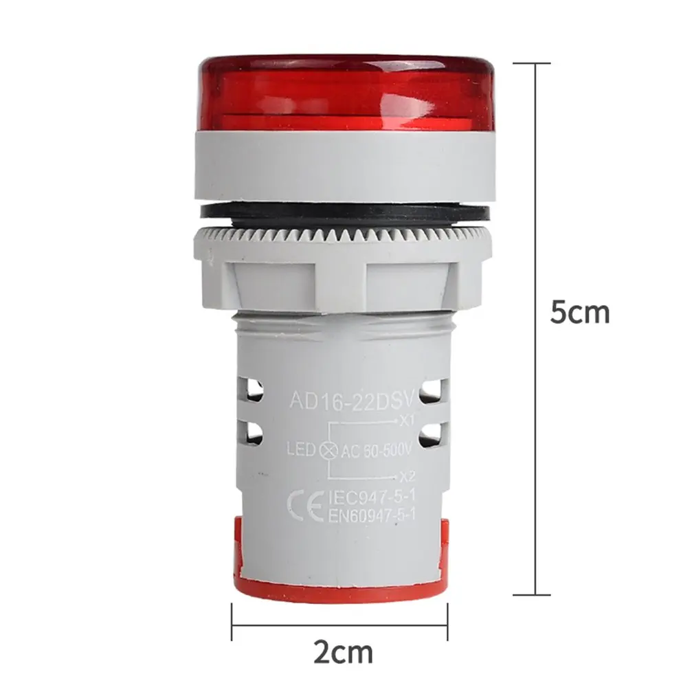 SINOTIMER 60-500V AC Digital LED Display Volt Indicator Signal Light Lamp Mini Voltmeter Tester Voltage Detector Gauge