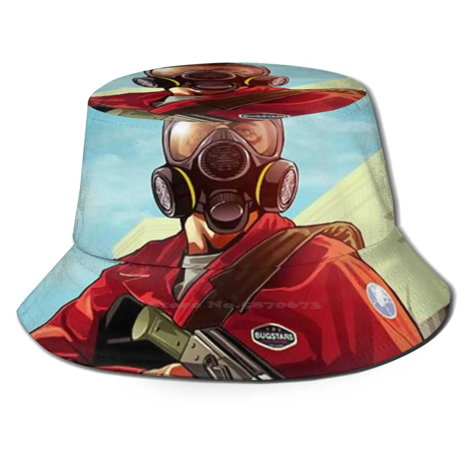 V Heist Scene Pattern Design Printed Travel Bucket Hats Kids Custom V 5 San Andrea Vice City Grand Theft Auto Online Game