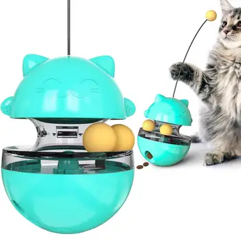 

Pet Cat Toy Interactive Leaking Food Ball Tumbler With Cat Stick Pet Kitten Food Distribution Toys Pet Training Toy Cat Supplies