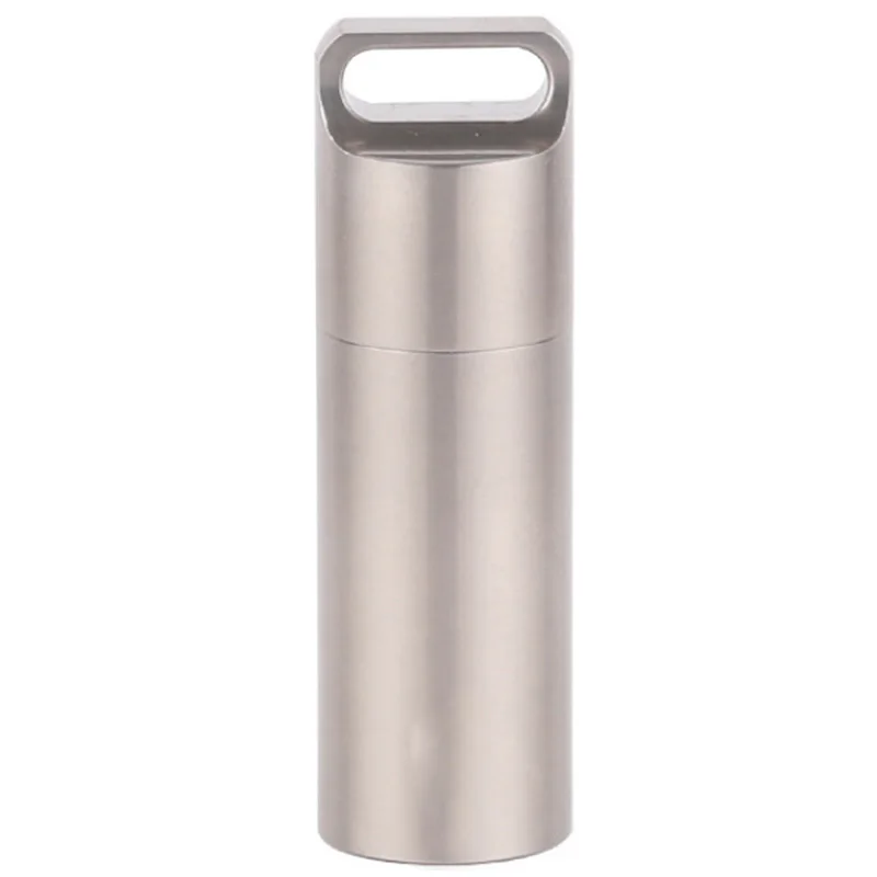 

Titanium Waterproof Eco-Friendly Pill Box Outdoor Emergency Drugs Sealed Warehouse Edc Tool Large