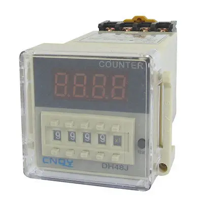 

DH48JA 1-999900 Panel Mount Digital Counter Relay w Base AC/DC 24V 50/60Hz
