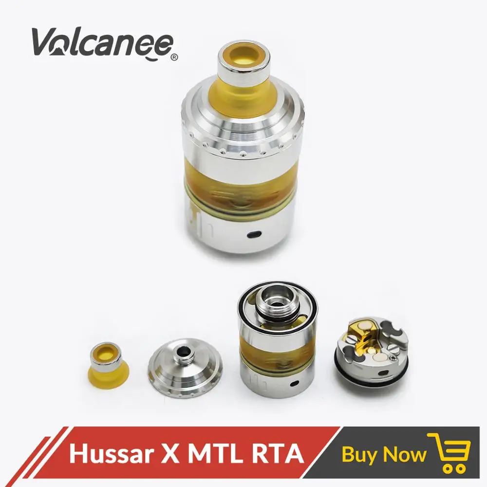 Volcanee Coppervape Hussar X MTL RTA 2 мл емкость 22 5 мм Диаметр направляющий поток воздуха