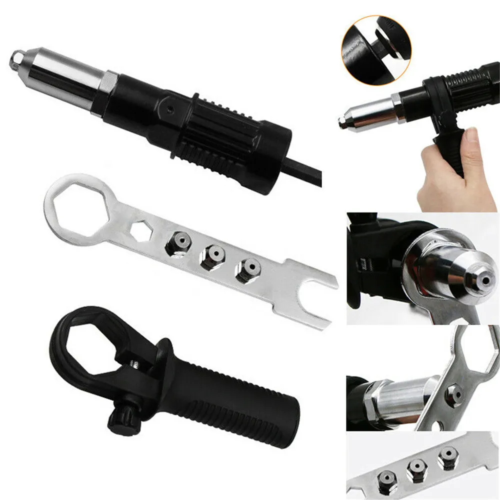 

Electric Rivet Nut Gun Riveting Tool Cordless Riveting Drill Adaptor Insert Nut Tool Riveting 2.4mm-4.8mm