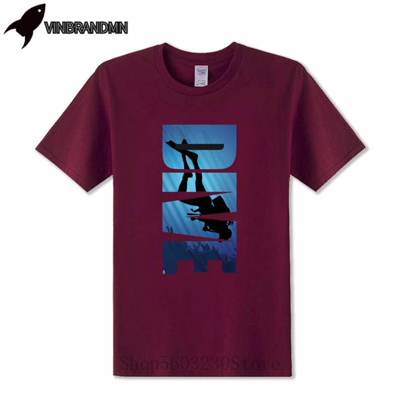 Elegant Unique Design Scuba Dive T shirts Man Scuba Diving T shirts Men