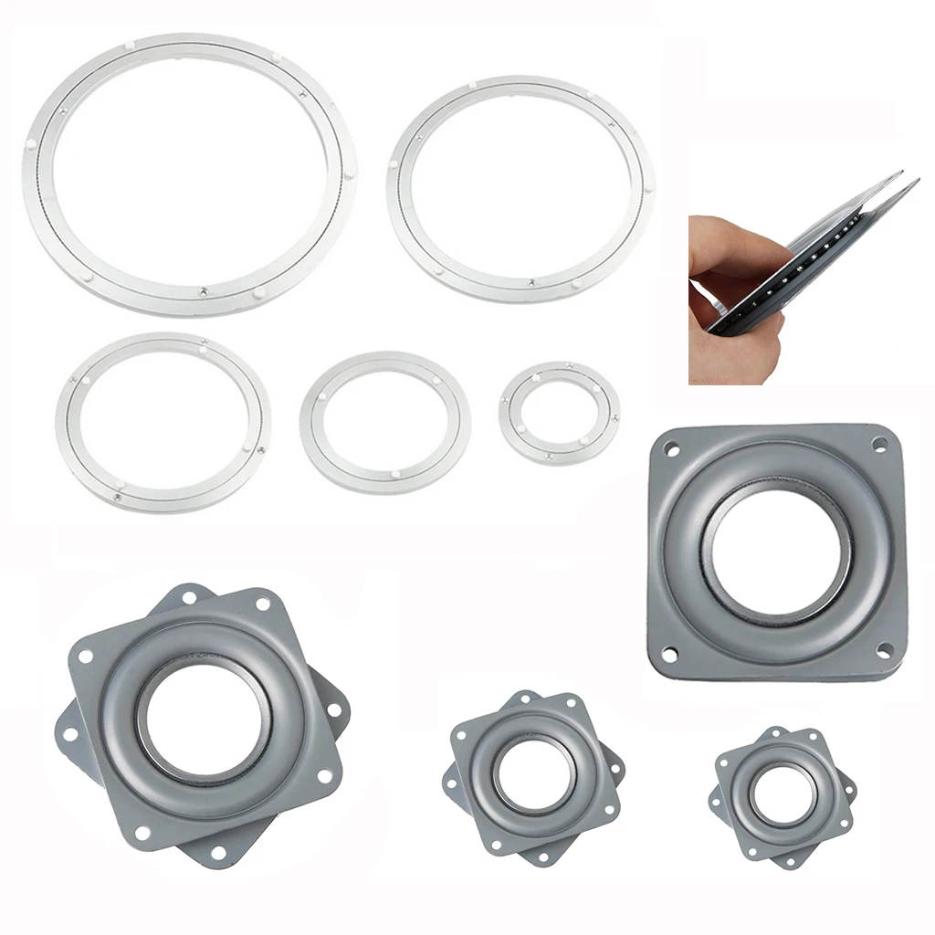 Bearing Swivel Plate Silver White Dining Table Base Rotating Aluminium Turntables Bearing Swivel Plate Silver White Dining Table Base Rotating Aluminium Turntables