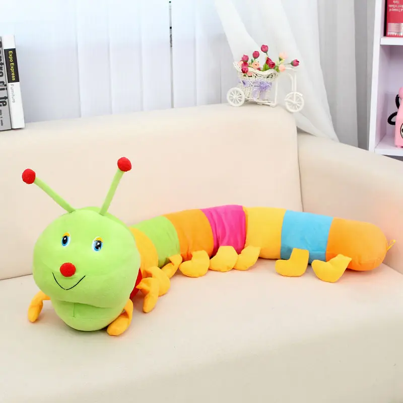 Красочные плюшевые детские игрушки гусеницы 1 шт. 50 см мягкая плюшевая подушка