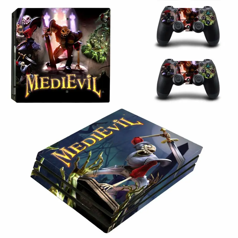 PS4 Pro стикер s MediEvil Play станция 4 Pro виниловое покрытие наклейки Стикеры для playstation 4 Pro консоль и контроллер