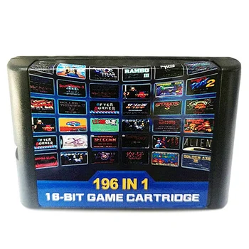 

196 in 1 for 16 Bit Sega Mega Drive Multi Game Cartridge with Golden Axe Fatal Fury 1 2 Flash Back X Man 2 Earthworm Jim