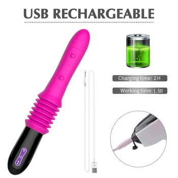 Thrusting Dildo Vibrator Automatic G Spot Vibrator Suction Cup Sex Toy For Women Hand-Free Sex Fun Anal Vibrator Massage Orgasm 3