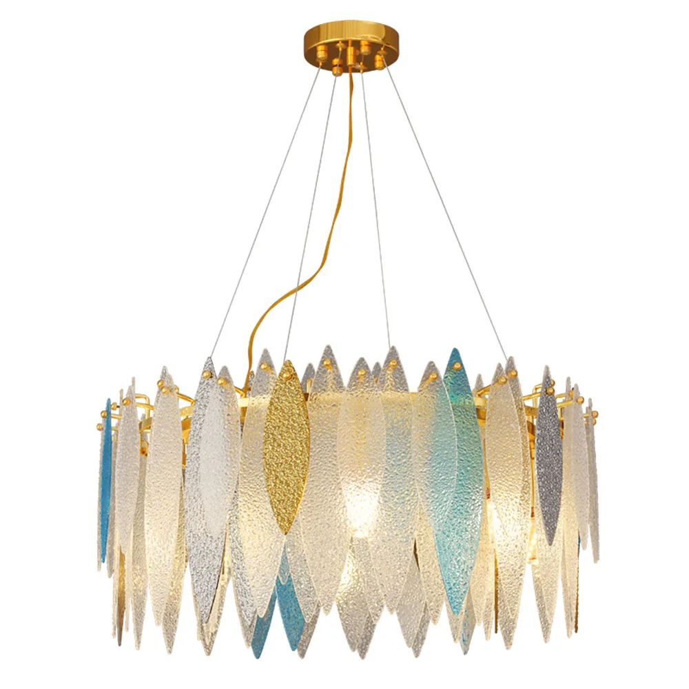 round design modern chandelier living lighting luxury glass bedroom lamp art deco shop lights
