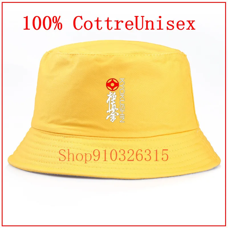 Kyokushin Karate heart Martial Arts white Bucket Hat Men Women bob Outdoor Beach sun hat fashion panama Fishing Fisherman Hat