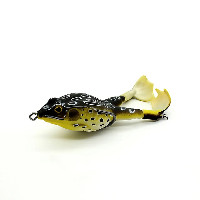 Double Propeller Frog Soft Baits Prop Topwater Catfish Silicone