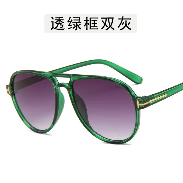 New Fashion Cool Aviation Style Gradient Sunglasses Men Women Driving Vintage Brand Design Cheap Men Sun Glasses Oculos De Sol green grey