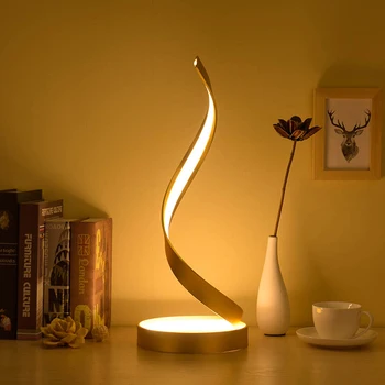 

Modern Table Lamp, Creative LED Table Light, 12W, Dimmable, Warm White, Eye-Protection Desk Light for Living Room Bedroom