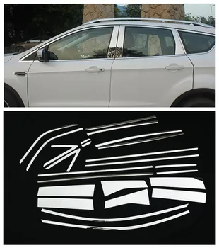 

FOR FORD ESCAPE KUGA 2013 2014 2015 2016 2017 2018 CHROME WINDOW SILL LINING FRAME TRIM COVER MOLDING GARNISH PILLAR POST BEZEL