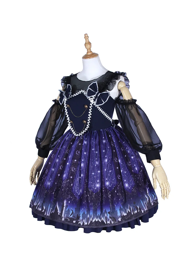 Аниме Лолита Европейский стиль ретро Дворцовое платье карнавальный костюм кружевное платье Театральный Костюм