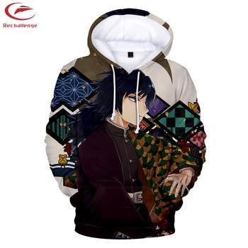 

Demon Slayer Hoodies men's new 3D casual hooded clothes Kimetsu no Yaiba 2019 men's hip hop casual hooded clothes