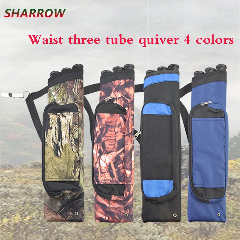

Archery Arrow Quiver Pouch 4 Colors 3Tube Shoulder Arrow Holder For Shooting Hunting Accessories