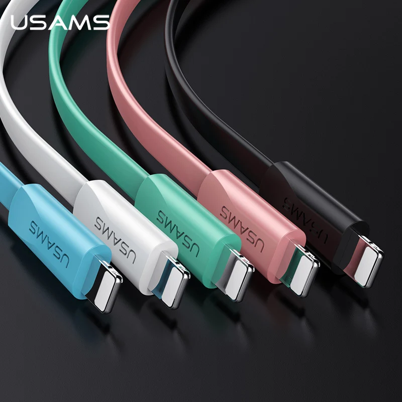 USAMS USB телефонный кабель для iPhone XR XS iPad 6 7 8 plus Синхронизация данных 2A зарядный iOS 12 11