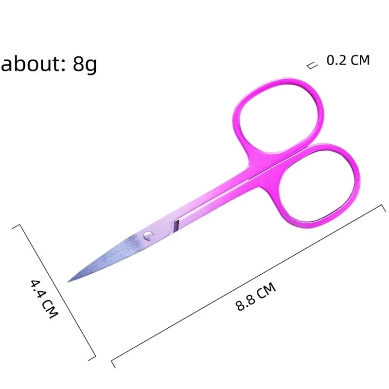 1pc Stainless Steel Scissors Makeup Tools Eyebrow Nose Hair Scissors Cutter Manicure Facial Trimming Tweezers Nail Beauty Tool 4