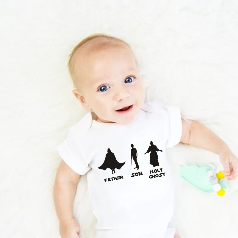Baby Rompers Infant Baby Boys Girls Romper 0-24M Jumpsuit Baby Onesie Summer Clothing Father Son Letters Print Infant Outfits