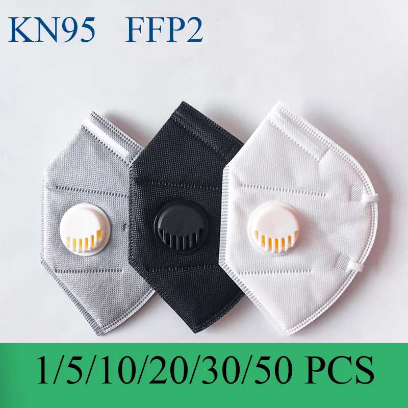 5 слоев защитного KN95 маска FFP2 в наличии для лица Для мужчин женщин многоразовые
