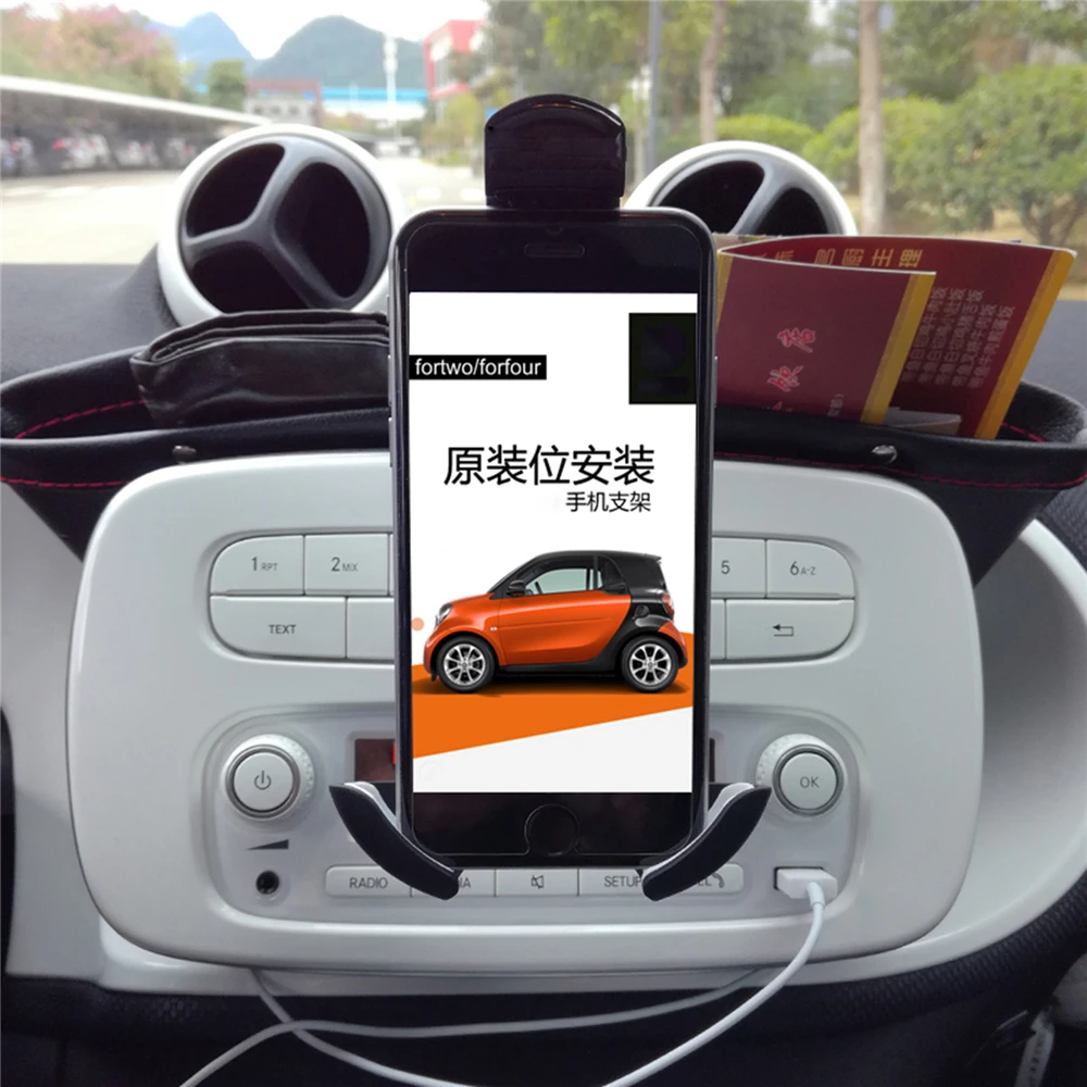 Универсальная Навигация держатель подставки для телефона Benz- Smart Fortwo ForFour 453 вращение на 360 ° кронштейн для крепления автомобиля