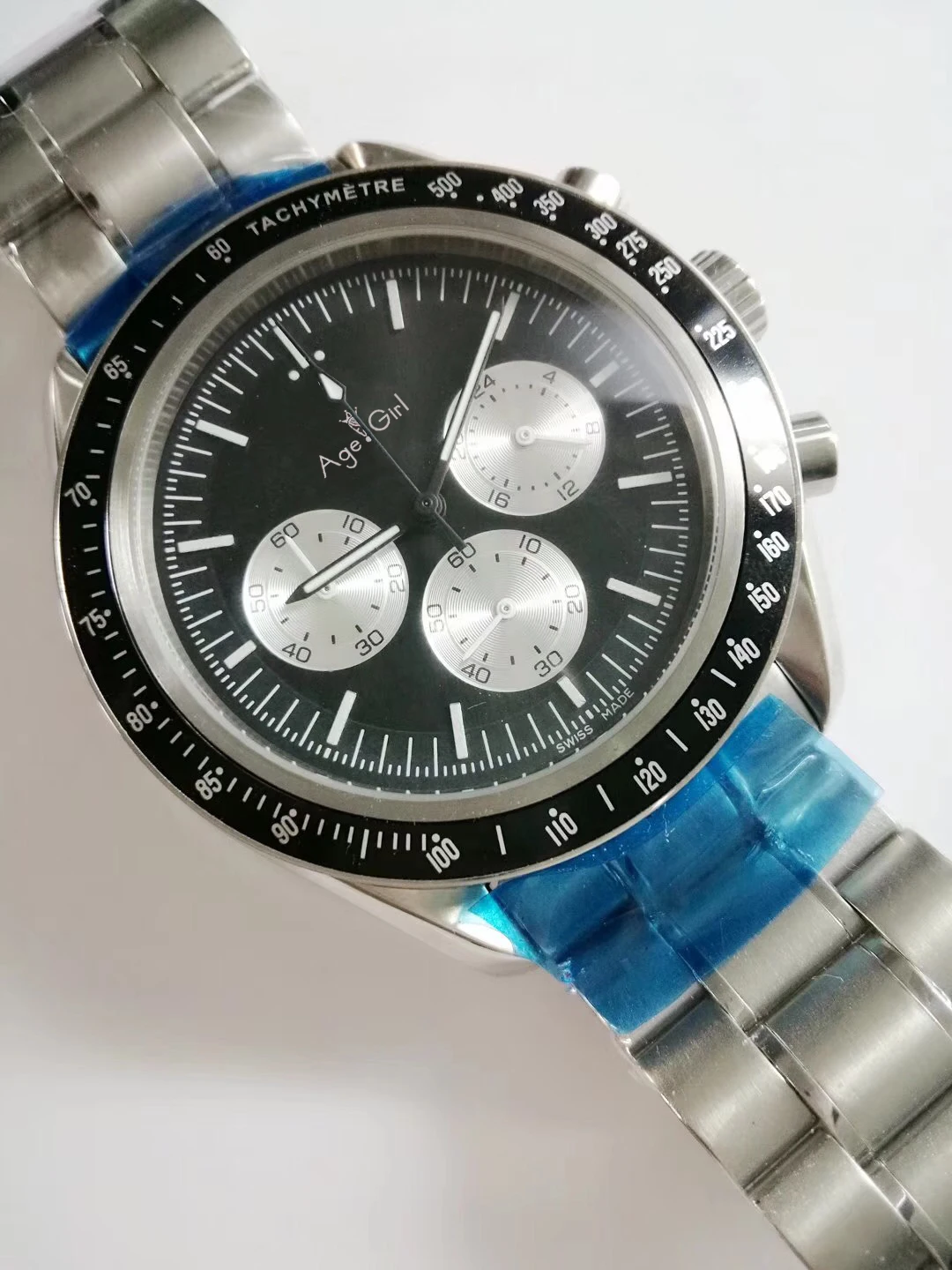 

Famous Brand New Men Automatic Mechanical Watches Speed Racing Luminous Black Silver Sapphire Glass AAA+ Quality Gent Watch