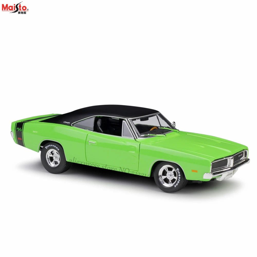 

Maisto 1:18 1969 DODGE CHARGER R/T Alloy Retro Car Model Classic Car Model Car Decoration Collection gift