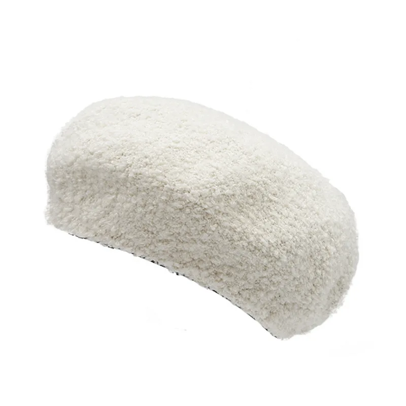 beige Шерстяные шапки-береты, женская зимняя французская шляпа, одноцветная модная осенне-зимняя шапка-берет для женщин, плоская кепка, шапка, фетровые береты - Цвет: beige