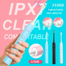 Водонепроницаемая электрическая зубная щетка Smart Series с 4 сменными головками для взрослых