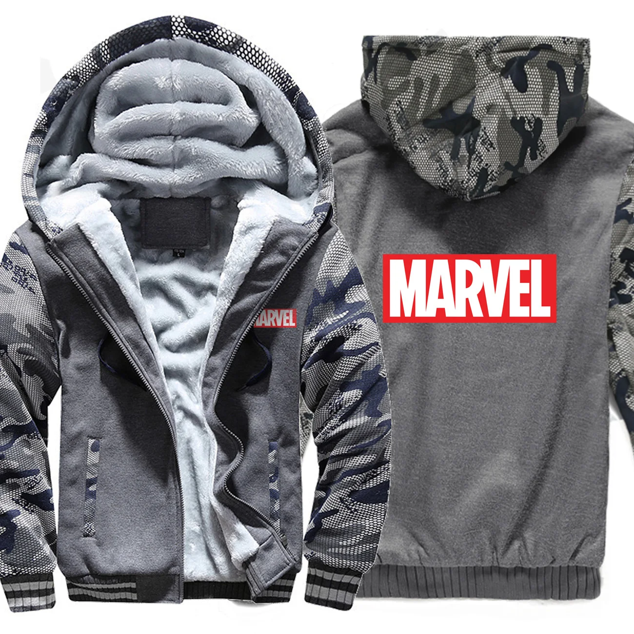 Marvel, крутая, простая, с принтом, новинка, толстовки, реглан, камуфляж, уличная одежда, теплая одежда, мужская толстовка, пальто, толстая, с капюшоном