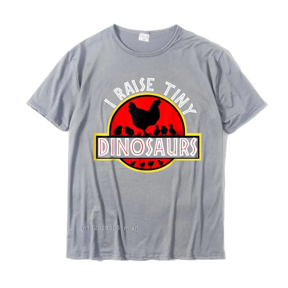 Prevailing Mens Tops Shirt Camisa Summer T-shirts 100% Cotton Short Sleeve Fashionable Top T-shirts Crew Neck Wholesale I Raise Tiny Dinosaurs Shirt Cute Funny Chicken Lover Women T-Shirt__4615 grey