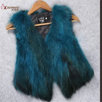 

Source Manufacturer Quality Assurance Raccoon Fur Nest Girl Clothing Fur Vest Vest Ladies Out Warm Vest Multi-Color Optional.
