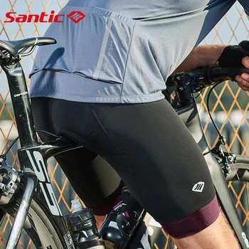 

Santic Men's Cycling Shorts 4D Padded Biking Clothing Breathable Bicycle Reflective Shockproof MTB Road Riding Sports Underwear