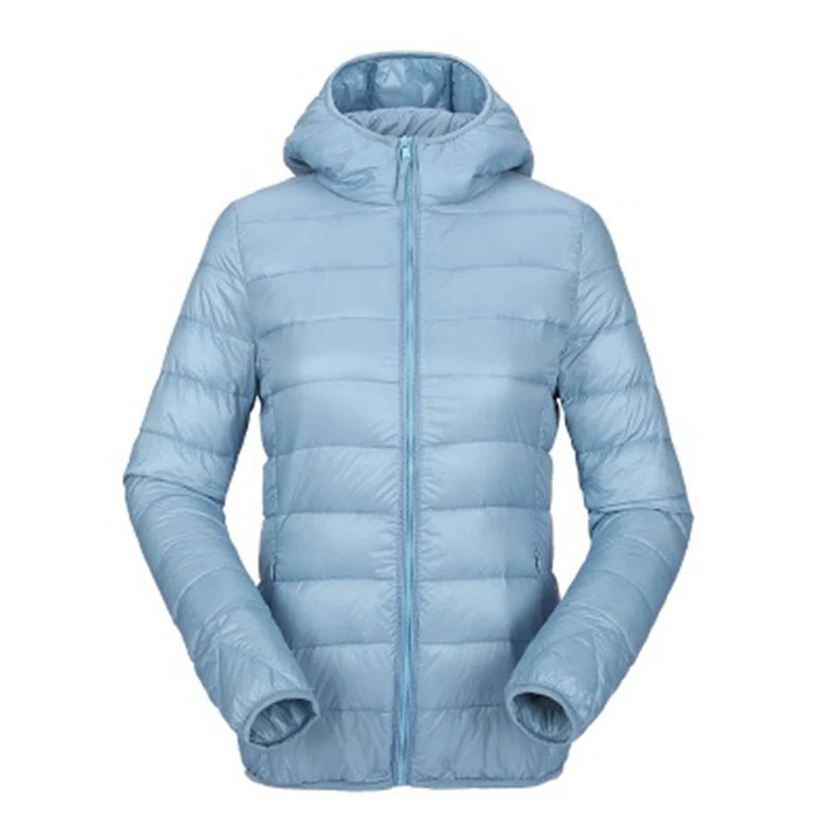 ZOGAA 2019 New Women Jacket Ultra Light Down Jacket Hooded Coat Slim Fit Solid Zipper Overcoat Women Parka Outwear Down Jacket