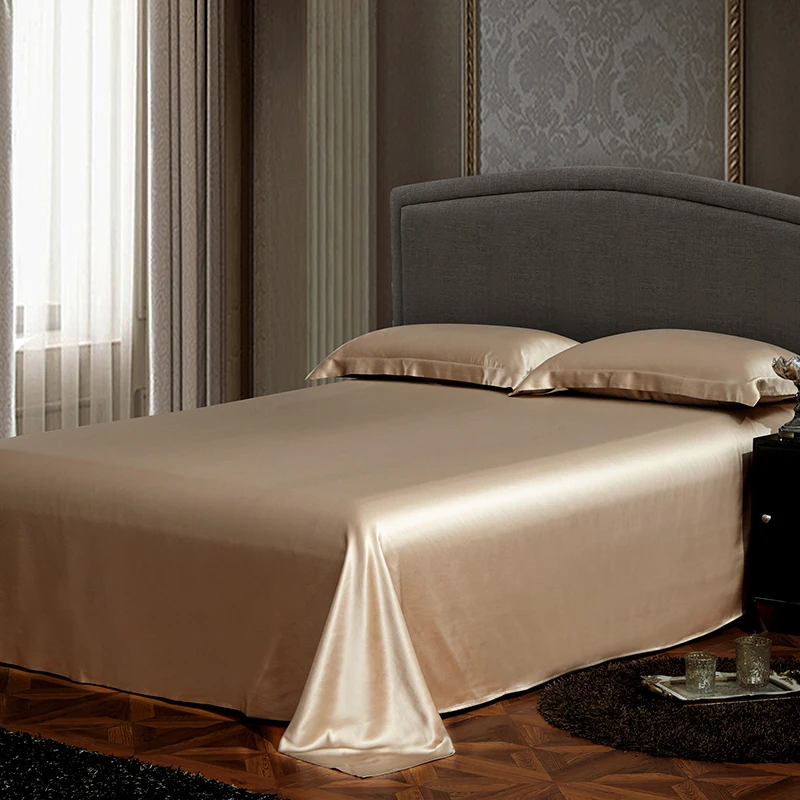 - 30MM 100 Mulberry Silk Flat Sheet Heavy Silk Soft High Sheets Quality Multicolor Custom order is acceptable