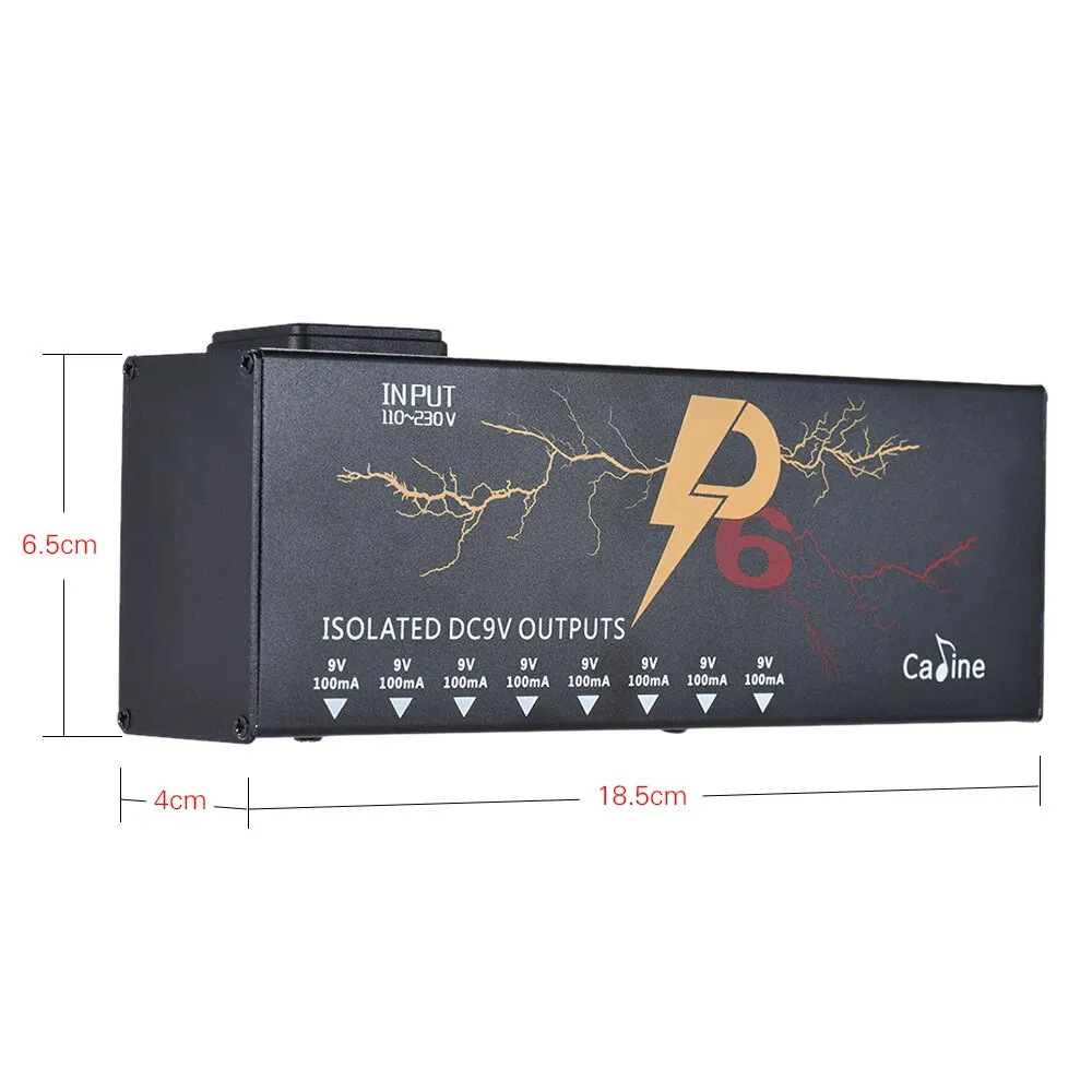 Горячая Caline P6 8 изолированный DC 9V выход Электропитание для гитары с защитой от короткого замыкания