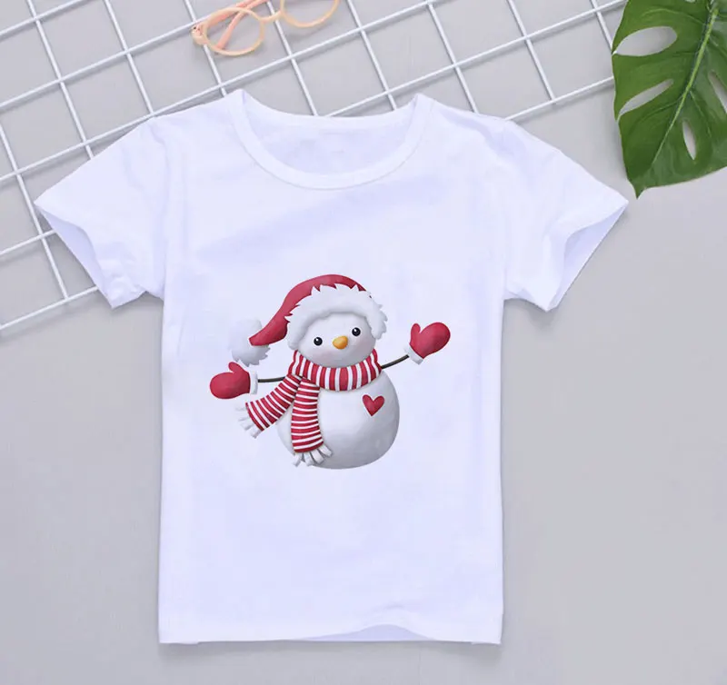 Новинка года; Детские Рождественские рубашки; чулки с оленем и Санта-Клаусом; Рождественская футболка; Рождественская рубашка для мальчиков и девочек; модная Милая футболка - Цвет: 918