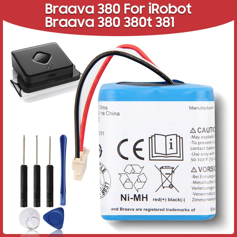Оригинальный Сменный аккумулятор для уборочной машины iRobot Roomba Braava 380 380t 381 MINT 5200C