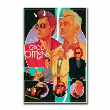 

Good Omens David Tennant Michael Sheen TV 4 Wall Sticker Silk Poster Art Light Canvas Home Decoration