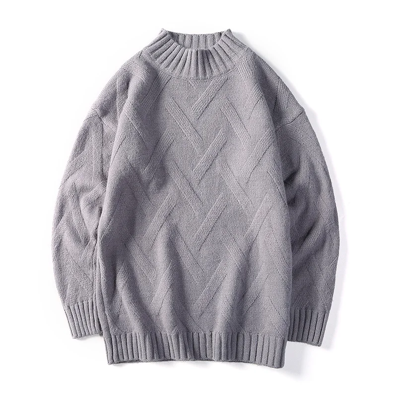 

2019 New Brand Sweater Mens Winter Thick Warm Cashmere Sweater Turtleneck Mens Christmas Sweaters Slim Fit Male Pullovers