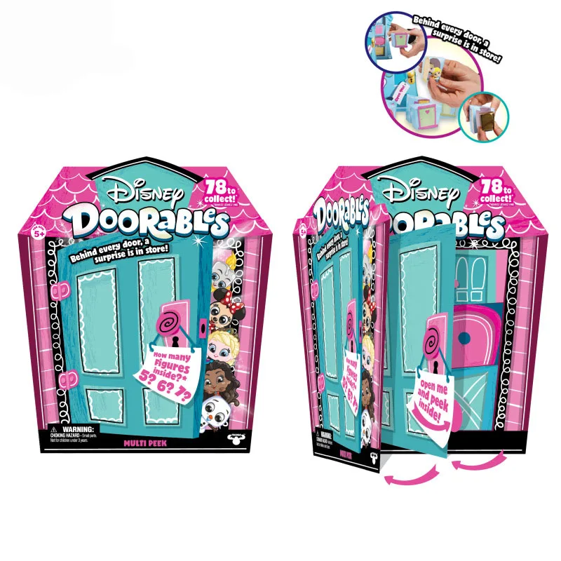 Disney Doorables принцесса Сказочный Дом с случайным 5-6 шт. фигурки кукол коллекции подарок на день рождения для девочек детей