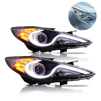 

Sulinso LED DRL Light Bar Projector Headlight For 2011 2012 2013 2014 Hyundai Sonata (Set of 2)