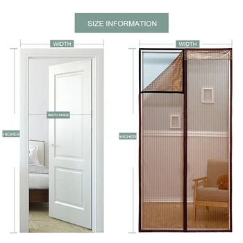 

Magnetic Net Mesh Anti-Mosquito Insect Fly Bug Automatic Closing Porte Fabric Tulle Household Screen Door Curtains