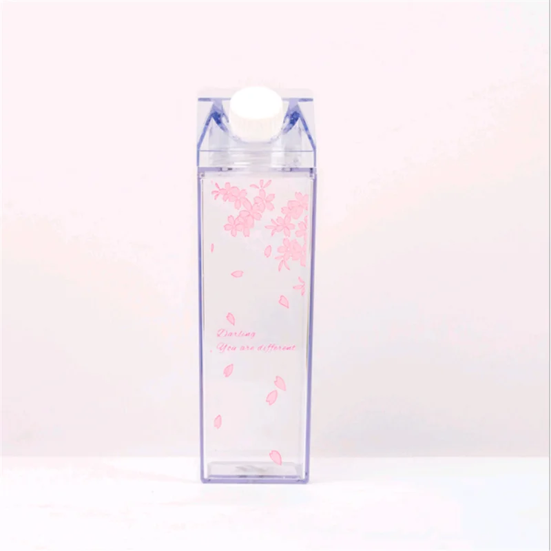 Милая Клубничная бутылка для воды Sakura форма бутылки молока пластиковая