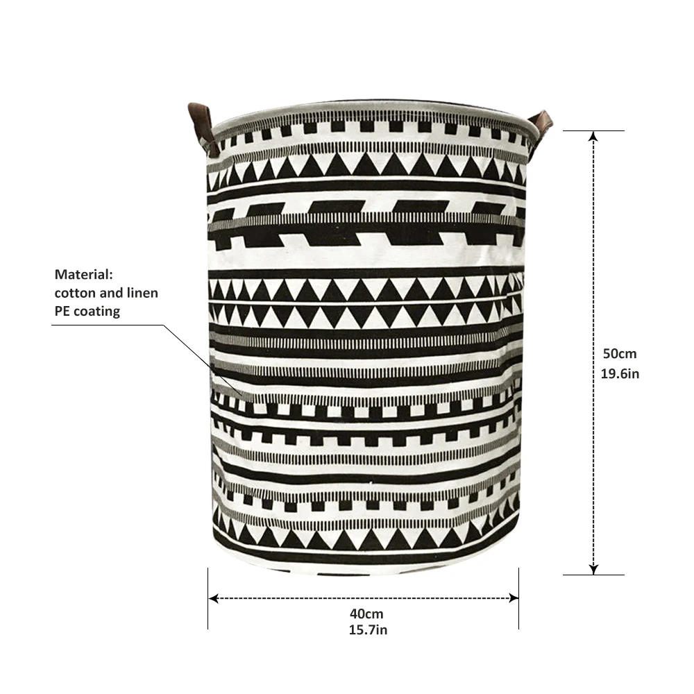Складная корзина для белья, круглая корзина для хранения, большая корзина, складная корзина для одежды, держатель для игрушек, ведро, органайзер, большая емкость 40x50 см